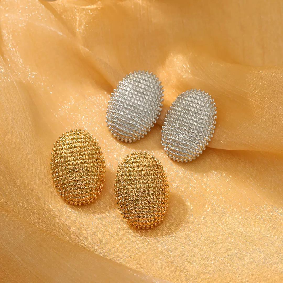 Aretes Korea plateados