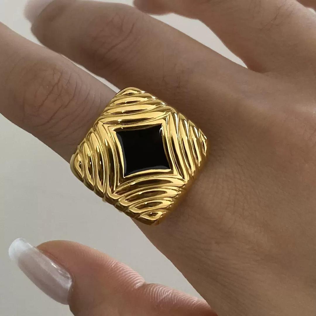 Anillo Rombo negro